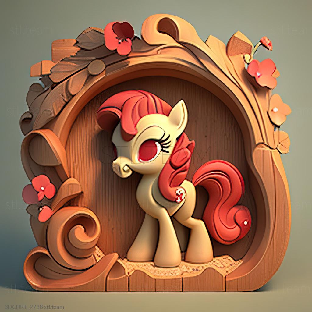 Ул Эппл Блум из My Little Pony, Персонажи 3D модель для ЧПУ: STL / MAX (obj)